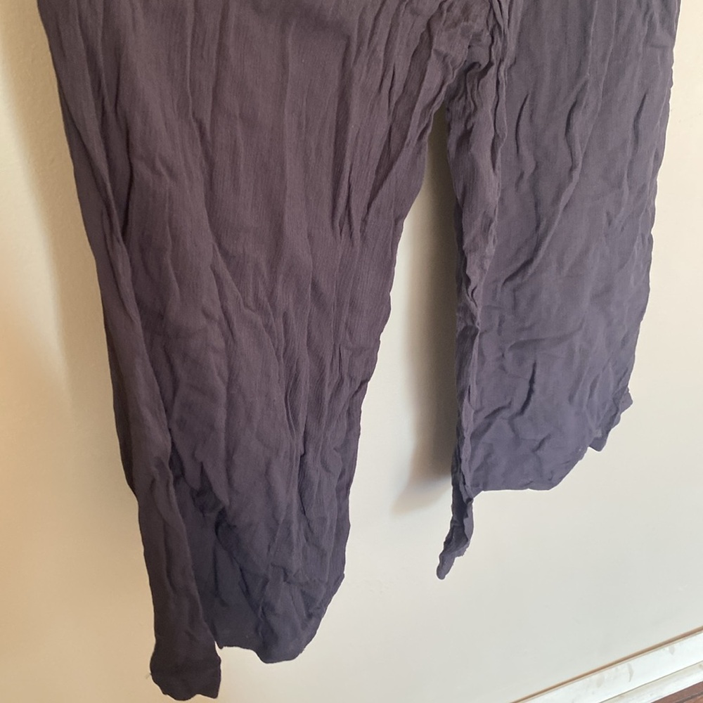 NWT PoshShop LA Charcoal Gray Culottes Wide Leg Jumpsuit | Medium - Picture 4 of 7
